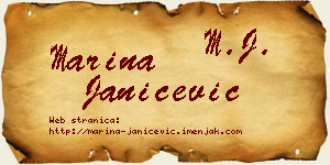 Marina Janićević vizit kartica